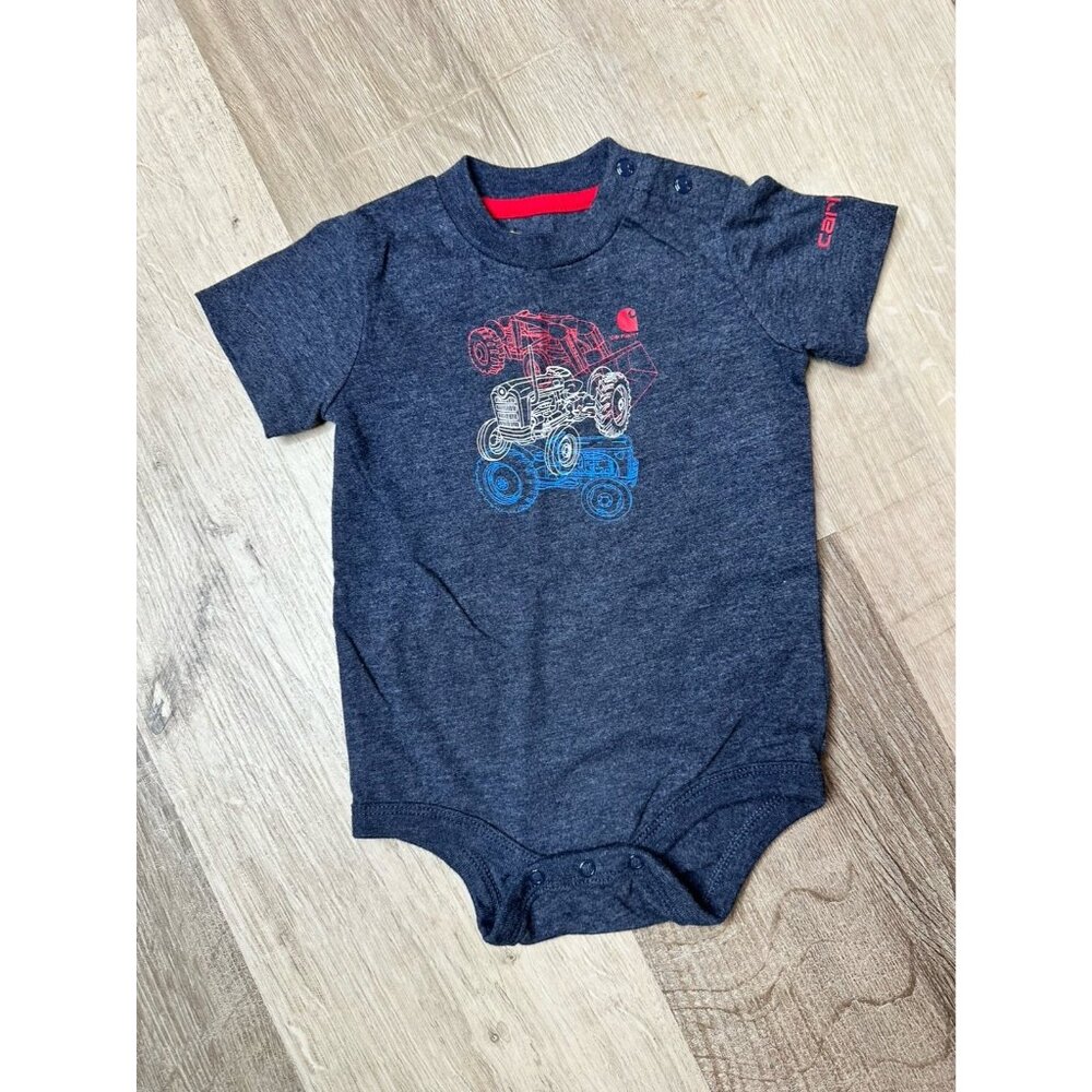 Carhartt Short Sleeve Onsie Tractor Graphic Size 9M